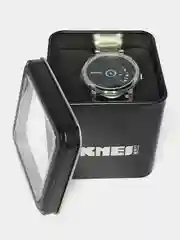 Серый мужские часы Skmei "1260", наручные в жестяной коробке