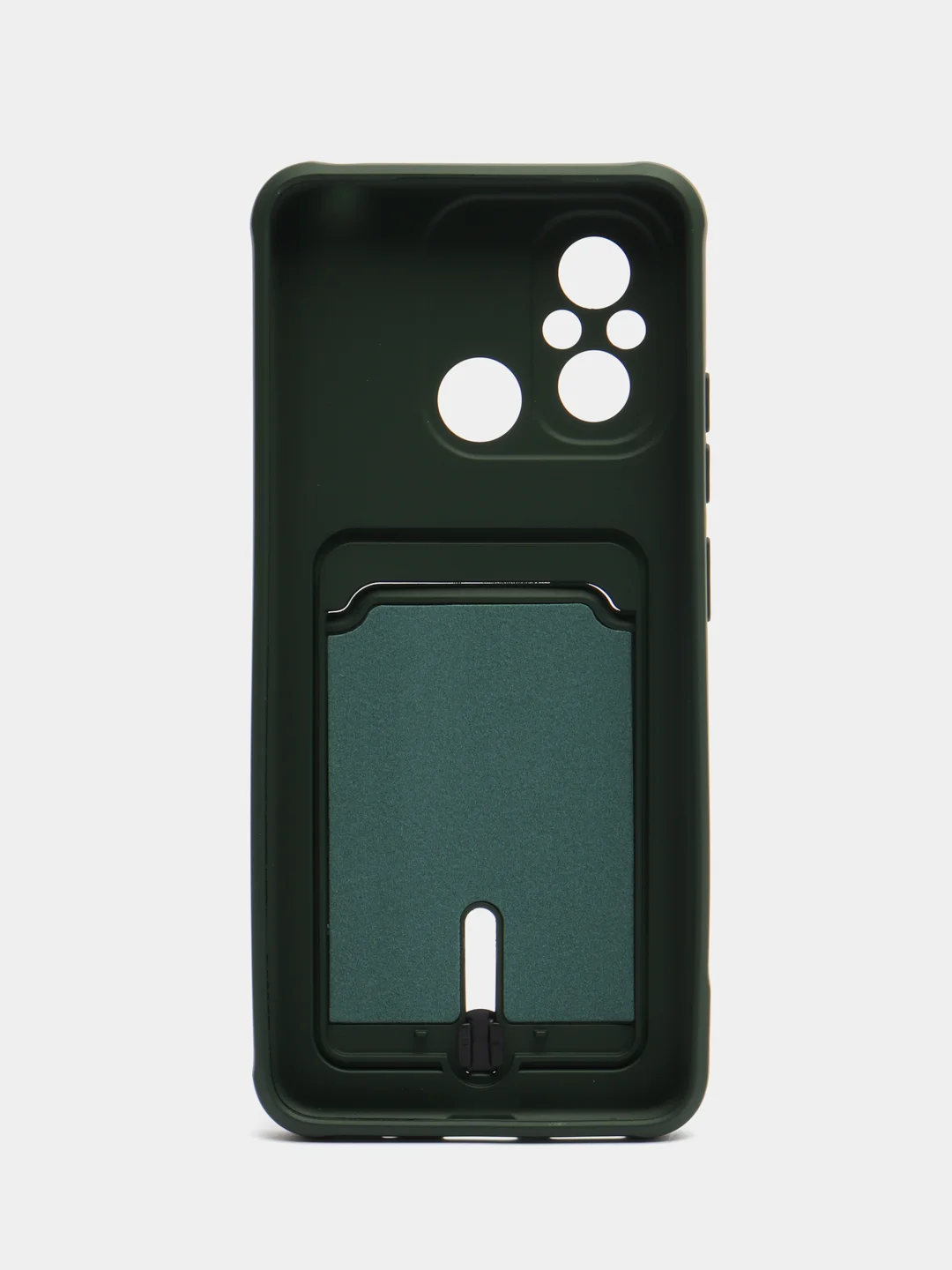 Зеленый чехол для Xiaomi Redmi 12C (Сяоми Редми 12С), с карманом для карт
