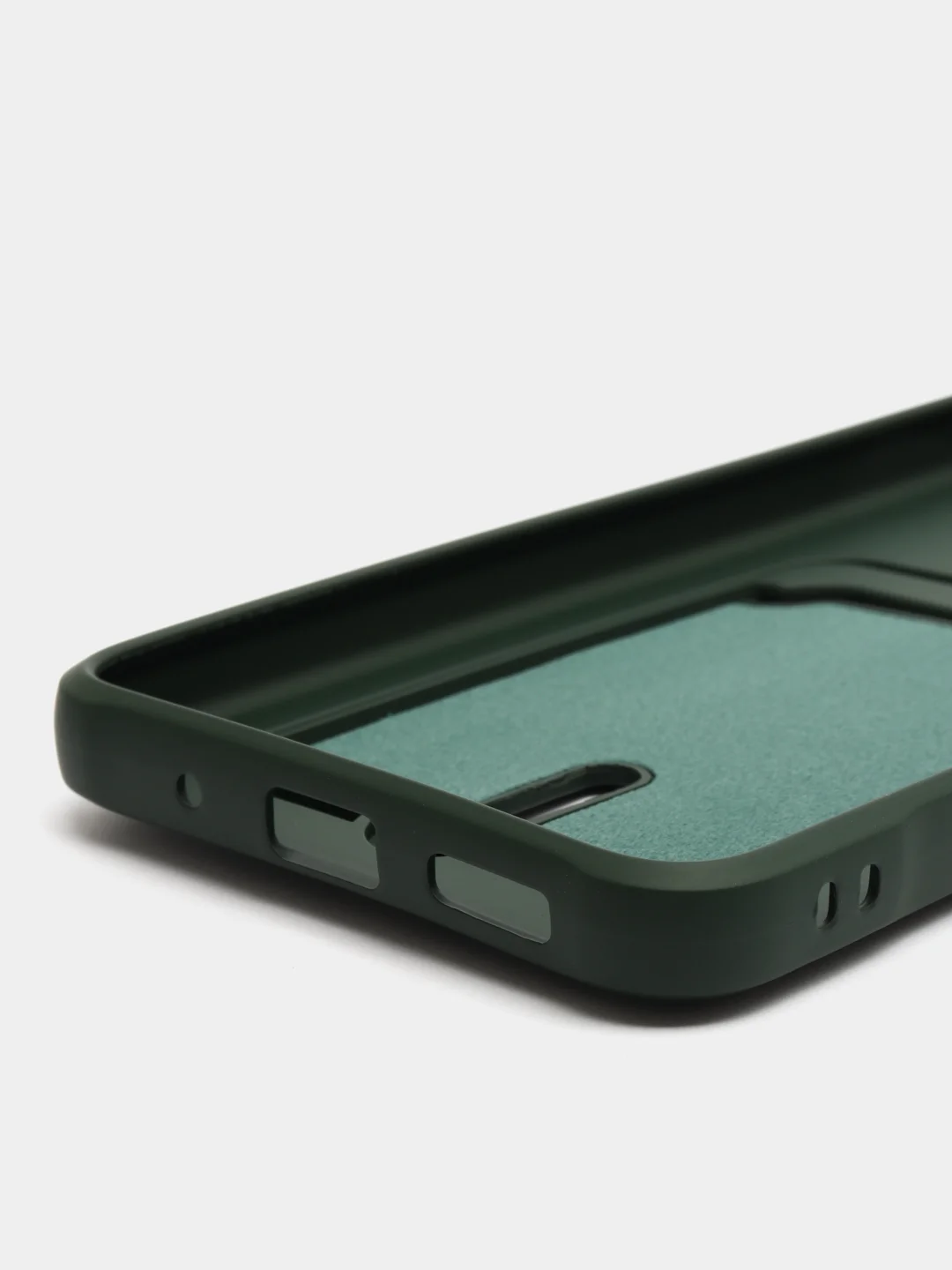 Зеленый чехол для Xiaomi Redmi 12C (Сяоми Редми 12С), с карманом для карт