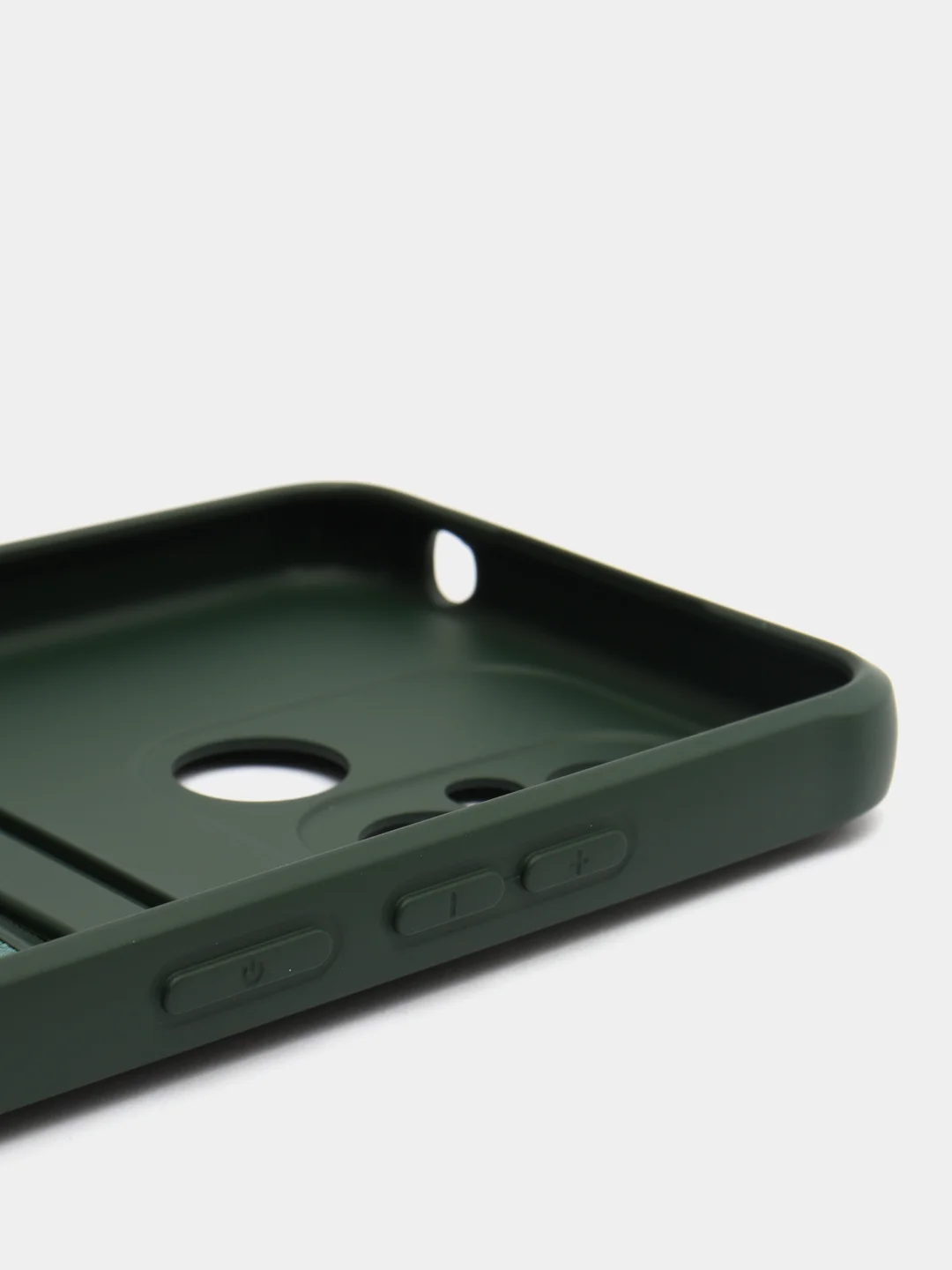 Зеленый чехол для Xiaomi Redmi 12C (Сяоми Редми 12С), с карманом для карт