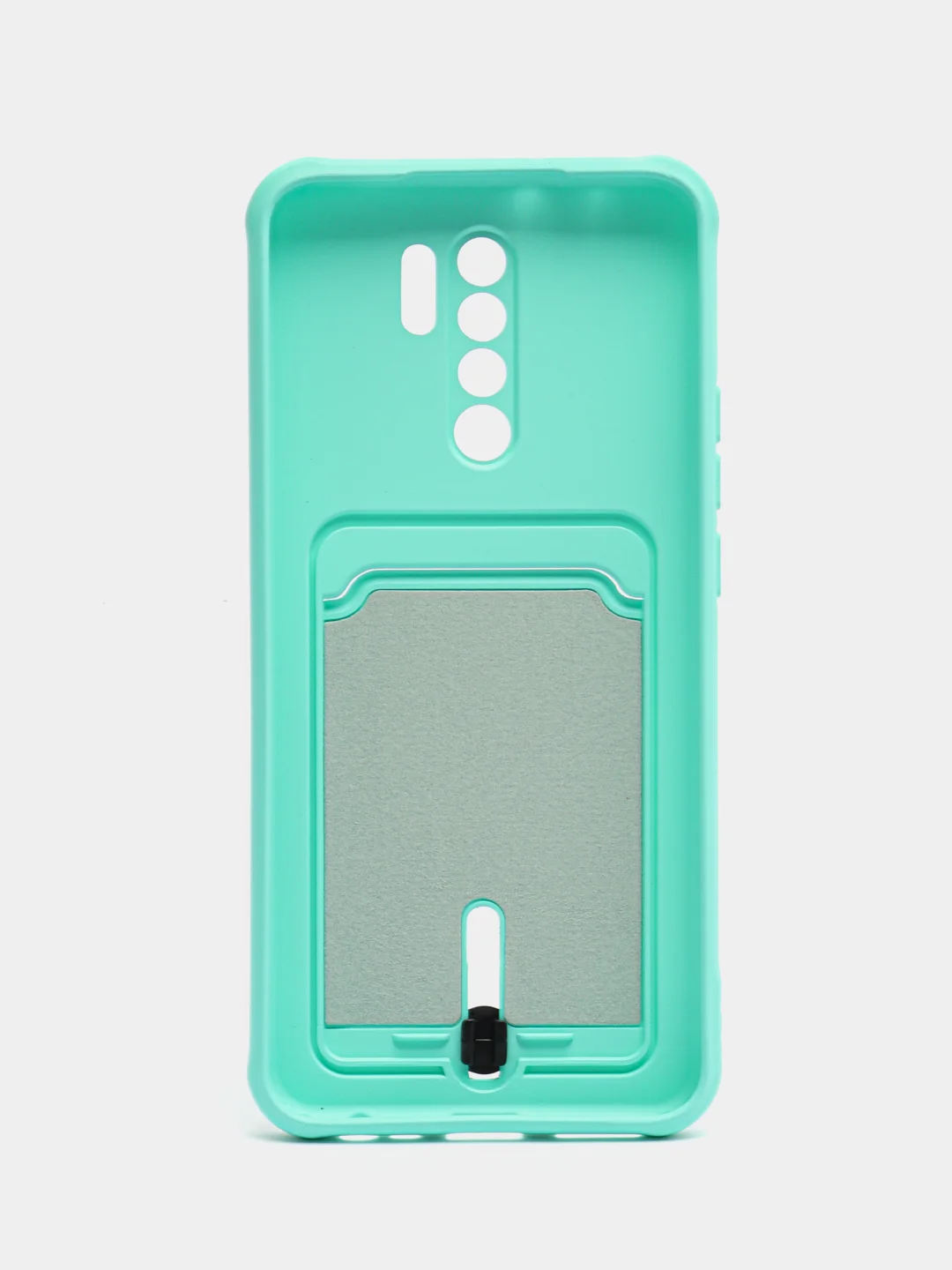Бирюзовый чехол для Xiaomi Redmi 9, Сяоми Редми 9, с карманом для карт