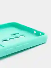 Бирюзовый чехол для Xiaomi Redmi 9, Сяоми Редми 9, с карманом для карт