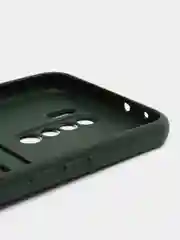 Зеленый чехол для Xiaomi Redmi 9, Сяоми Редми 9, с карманом для карт