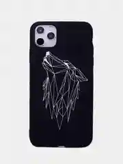 Серый силиконовый чехол для айфон iPhone 11 Pro Max, 12 Pro Max, 13 Pro Max, X Max, с принтом