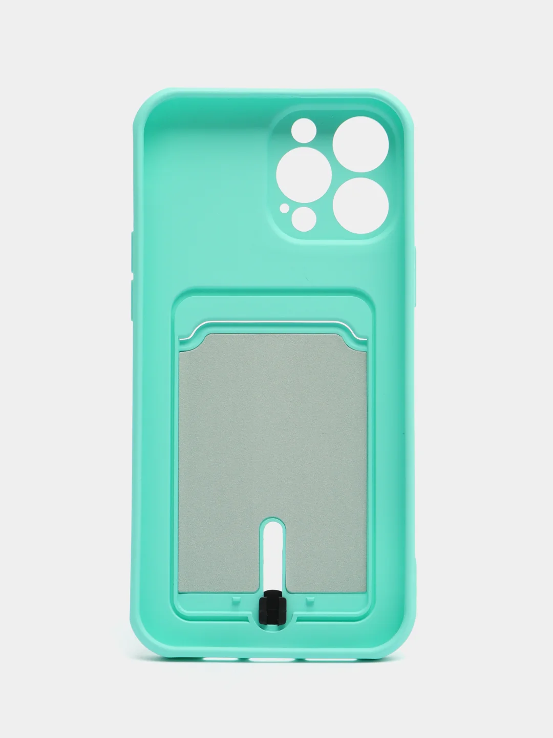 Бирюзовый чехол для iPhone 15/14/13/12/11/Pro/Max/Mini/Plus/X/Xr/Xs/7/8 Plus/SE с карманом для карт