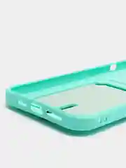 Бирюзовый чехол для iPhone 15/14/13/12/11/Pro/Max/Mini/Plus/X/Xr/Xs/7/8 Plus/SE с карманом для карт