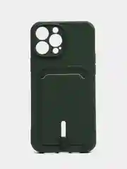 Зеленый чехол для iPhone 15/14/13/12/11/Pro/Max/Mini/Plus/X/Xr/Xs/7/8 Plus/SE с карманом для карт
