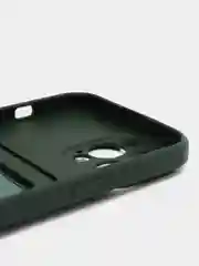 Зеленый чехол для iPhone 15/14/13/12/11/Pro/Max/Mini/Plus/X/Xr/Xs/7/8 Plus/SE с карманом для карт