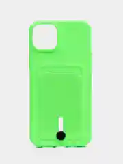 Красный чехол для iPhone 15/14/13/12/11/Pro/Max/Mini/Plus/X/Xr/Xs/7/8 Plus/SE с карманом для карт