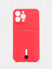 Фуксия чехол для iPhone 15/14/13/12/11/Pro/Max/Mini/Plus/X/Xr/Xs/7/8 Plus/SE с карманом для карт