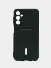 Зеленый чехол для Samsung Galaxy A24 (Самсунг Галакси А24), с карманом для карт