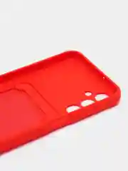 Красный чехол для Samsung Galaxy A24 (Самсунг Галакси А24), с карманом для карт
