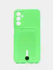 Лайм чехол для Samsung Galaxy A24 (Самсунг Галакси А24), с карманом для карт