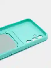 Бирюзовый чехол для Samsung Galaxy A34, Самсунг Галакси А34, с карманом для карт