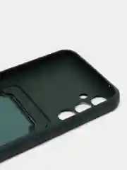 Зеленый чехол для Samsung Galaxy A34, Самсунг Галакси А34, с карманом для карт