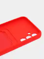 Красный чехол для Samsung Galaxy A34, Самсунг Галакси А34, с карманом для карт