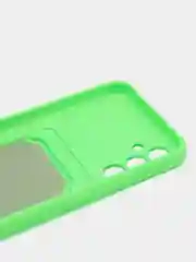 Лайм чехол для Samsung Galaxy A34, Самсунг Галакси А34, с карманом для карт