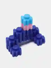 Синий детский 3D конструктор "Человек паук", "Капитан Америка", "Марио", "Бэтмен", "Пикачу"