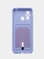 Лавандовый чехол для Xiaomi Redmi 12C (Сяоми Редми 12С), с карманом для карт