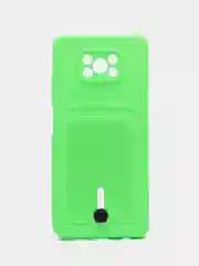 Лайм чехол Xiaomi Poco X3 NFS X3 Pro (Сяоми Поко Х3 Х3 Про), с карманом для карт