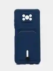 Синий чехол Xiaomi Poco X3 NFS X3 Pro (Сяоми Поко Х3 Х3 Про), с карманом для карт