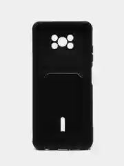 Черный чехол Xiaomi Poco X3 NFS X3 Pro (Сяоми Поко Х3 Х3 Про), с карманом для карт