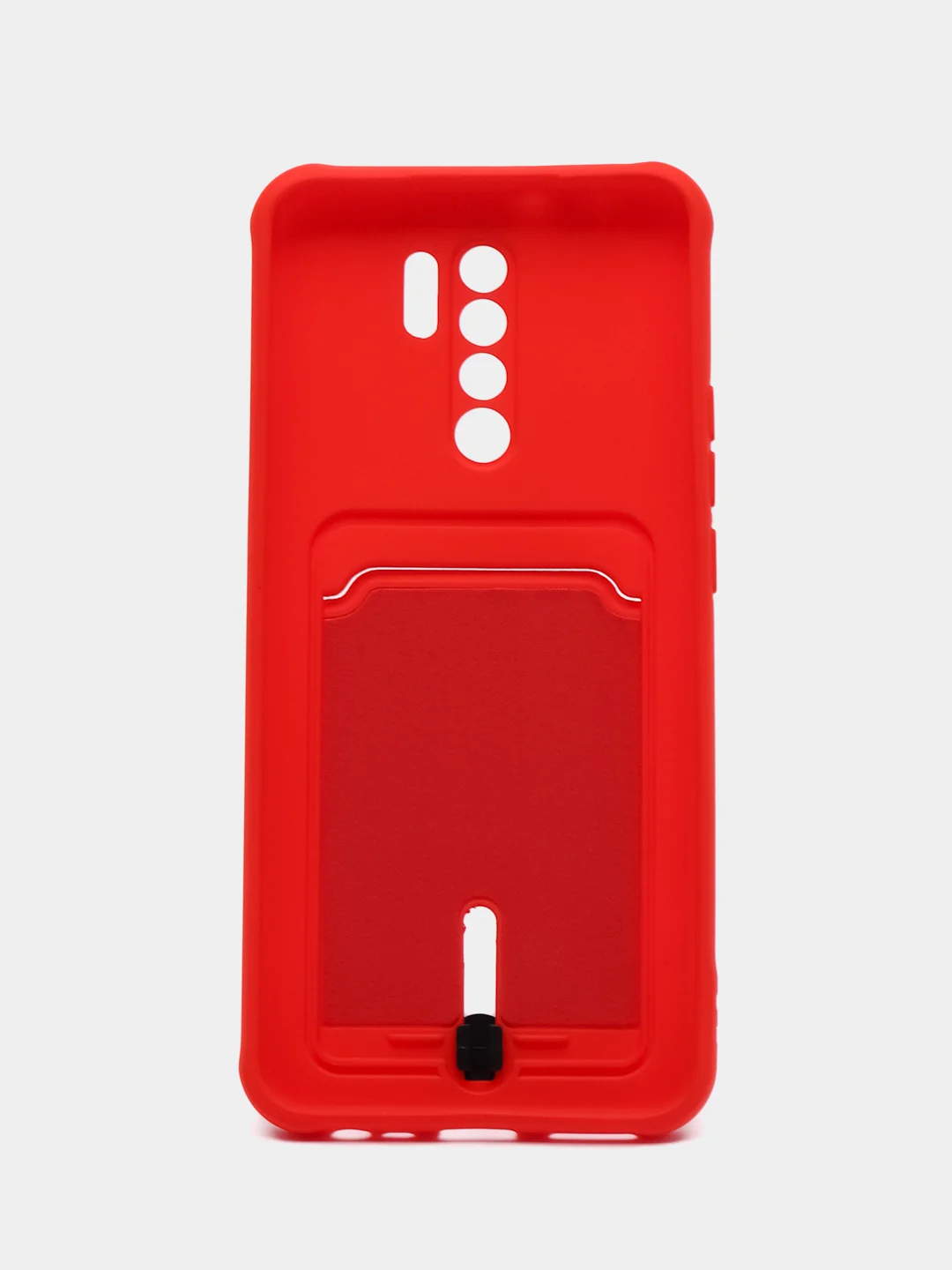 Красный чехол для Xiaomi Redmi 9, Сяоми Редми 9, с карманом для карт