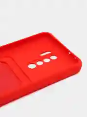 Красный чехол для Xiaomi Redmi 9, Сяоми Редми 9, с карманом для карт