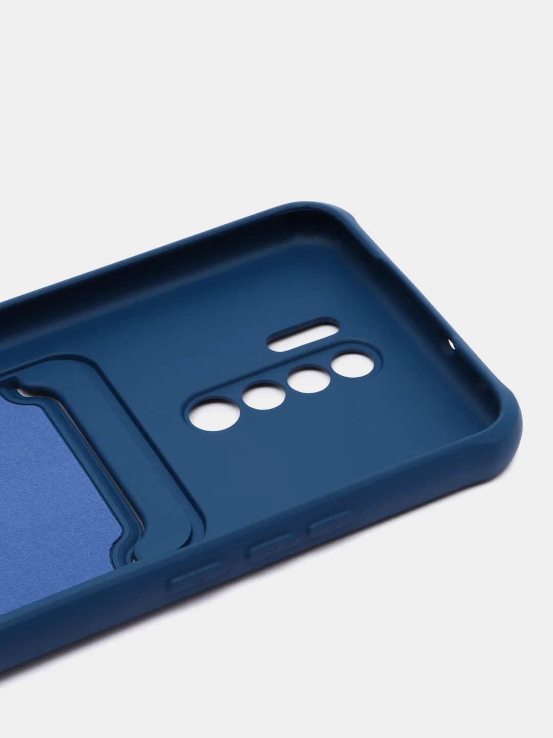 Синий чехол для Xiaomi Redmi 9, Сяоми Редми 9, с карманом для карт