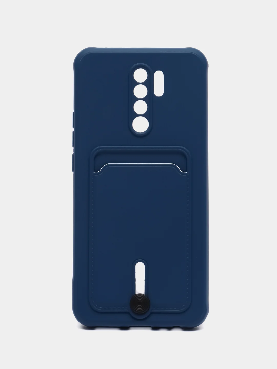 Синий чехол для Xiaomi Redmi 9, Сяоми Редми 9, с карманом для карт