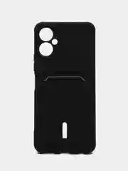 Черный чехол для Tecno Spark 9 Pro (Техно Спарк 9 Про), с карманом для карт