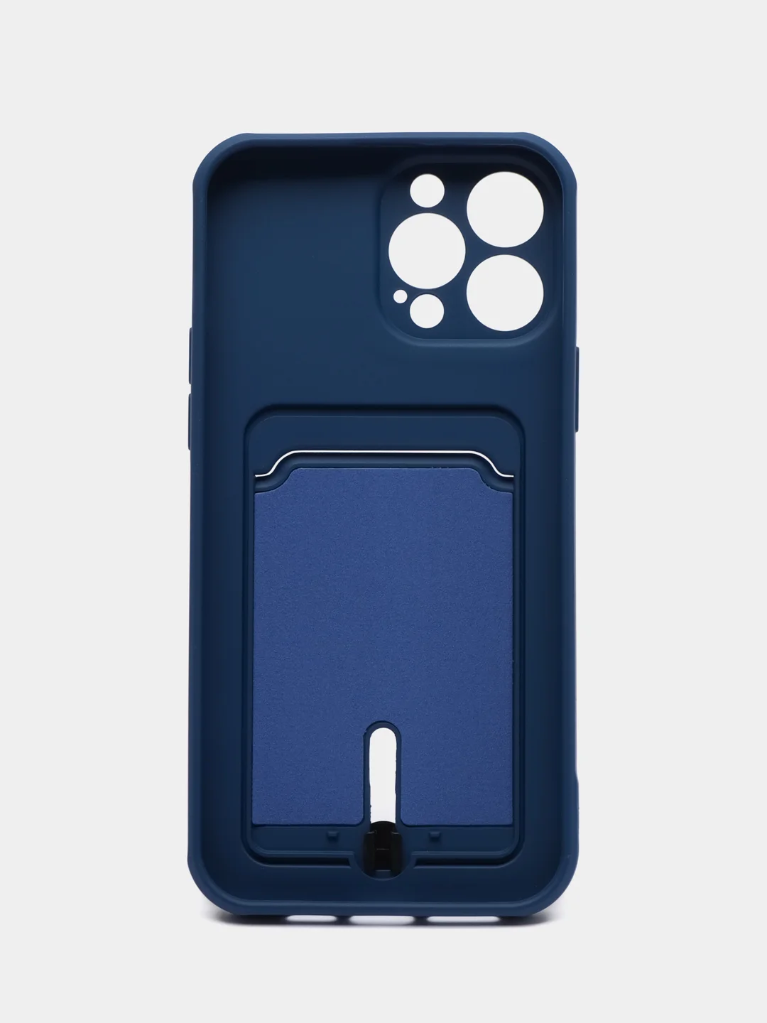 Синий чехол для iPhone 15/14/13/12/11/Pro/Max/Mini/Plus/X/Xr/Xs/7/8 Plus/SE с карманом для карт