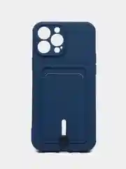 Синий чехол для iPhone 15/14/13/12/11/Pro/Max/Mini/Plus/X/Xr/Xs/7/8 Plus/SE с карманом для карт
