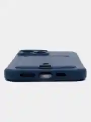 Синий чехол для iPhone 15/14/13/12/11/Pro/Max/Mini/Plus/X/Xr/Xs/7/8 Plus/SE с карманом для карт