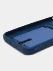 Синий чехол для iPhone 15/14/13/12/11/Pro/Max/Mini/Plus/X/Xr/Xs/7/8 Plus/SE с карманом для карт