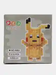 Желтый детский 3D конструктор "Человек паук", "Капитан Америка", "Марио", "Бэтмен", "Пикачу"