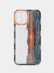 Оранжевый чехол для iPhone 11, 12, 13, 14, 15 Pro Max Plus, с принтом, защитой камеры