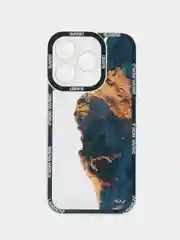Темно-синий чехол для iPhone 11, 12, 13, 14, 15 Pro Max Plus, с принтом, защитой камеры