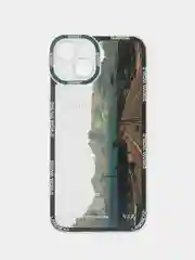 Черный чехол для iPhone 11, 12, 13, 14, 15 Pro Max Plus, с принтом, защитой камеры