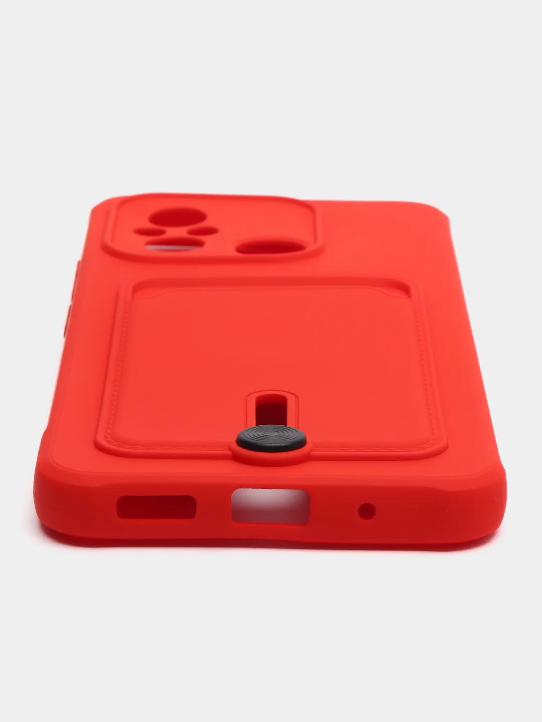 Зеленый чехол для Xiaomi Redmi 12C (Сяоми Редми 12С), с карманом для карт