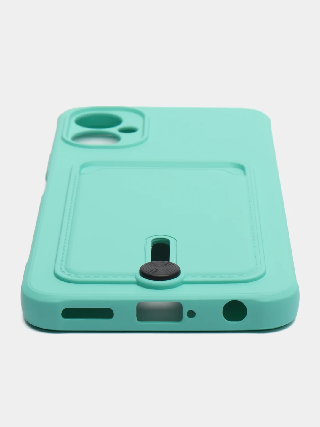 Бирюзовый чехол для Tecno Spark 9 Pro (Техно Спарк 9 Про), с карманом для карт
