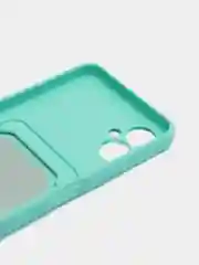 Бирюзовый чехол для Tecno Spark 9 Pro (Техно Спарк 9 Про), с карманом для карт