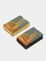Бежевый карты для покера/Карты игральные пластиковые черные/Карты54шт/настольная игра/контейнер