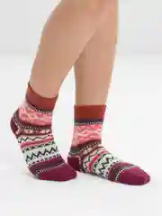 Оранжевый носки шерстяные, новогодние, зимние, женские