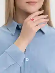 Красный кольца из бисера и бусин