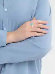 Лазурный кольца из бисера и бусин