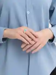 Лазурный кольца из бисера и бусин
