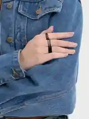 Черный кольцо на Новый год, набор 3 штуки