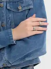 Белый набор колец
