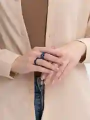 Индиго кольца акриловые, однотонные